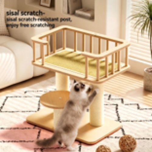Solid Wood Cooling Mat Cat Tree