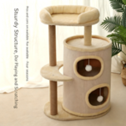 Double Scratching Barrel Cat Tree