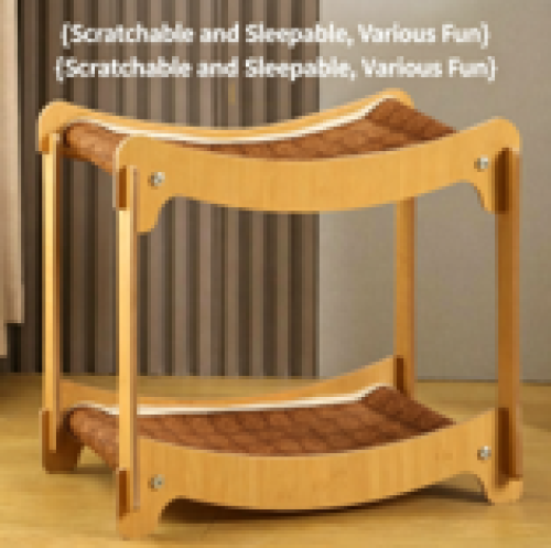 Double-Level Pet Bed with Cooling Mat