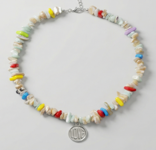 LOVE Shell Bead Pet Collar