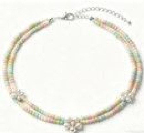 Macaron Double-Layer Pearl Pet Collar