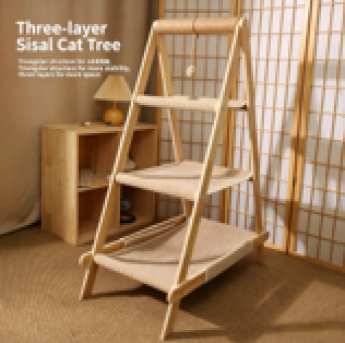Triangular Sisal Cat Tree